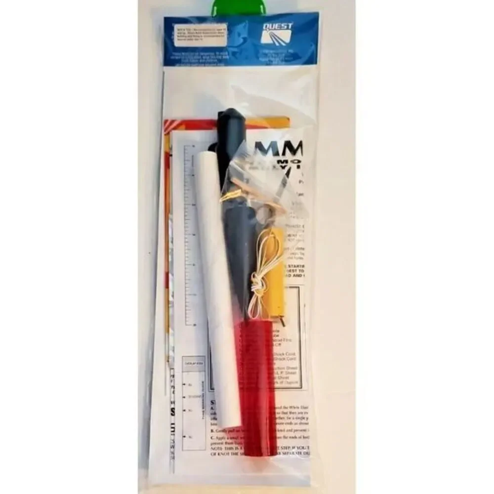 Quest Gamma-Ray Flying Model Rocket Kit Educational STEM Toy 17.38‎ in Red/Black